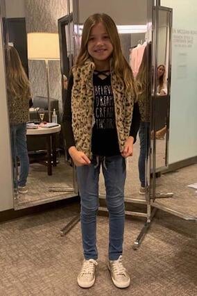 Palmer trying on wardrobe options