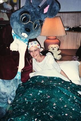 Wish alum Jen with character
