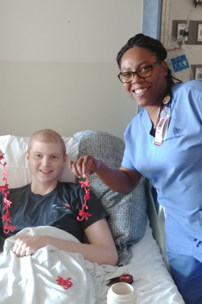 Zac with Valencia Mosley.