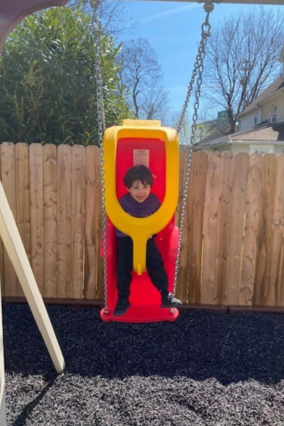 Rhett on the swing