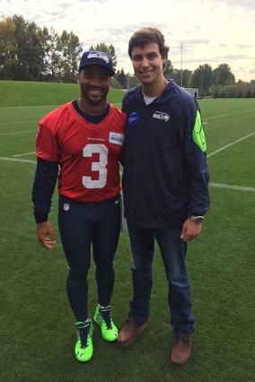 Coby meeting Russell Wilson 