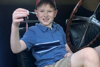 Declan with car keys