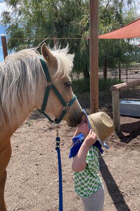 Jace kisses horse