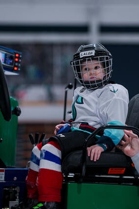 Caleb on the zamboni