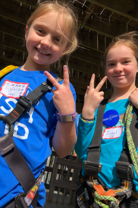 Sylvi on the zipline