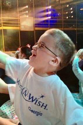 Wish kid Liam during treatment