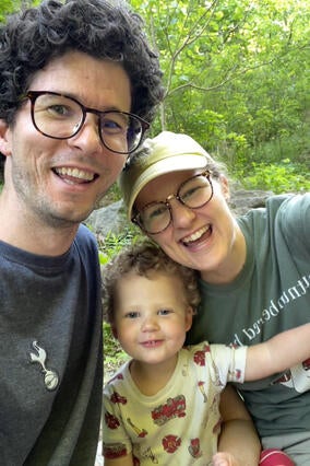 Wish alum Philip now with his family