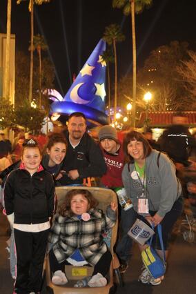 Wish kid Gianna and her family on her wish trip to Disney World