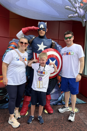 Wish kid Noah during his wish trip
