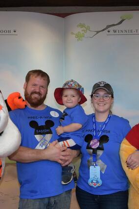 Wish kid Easton during his wish