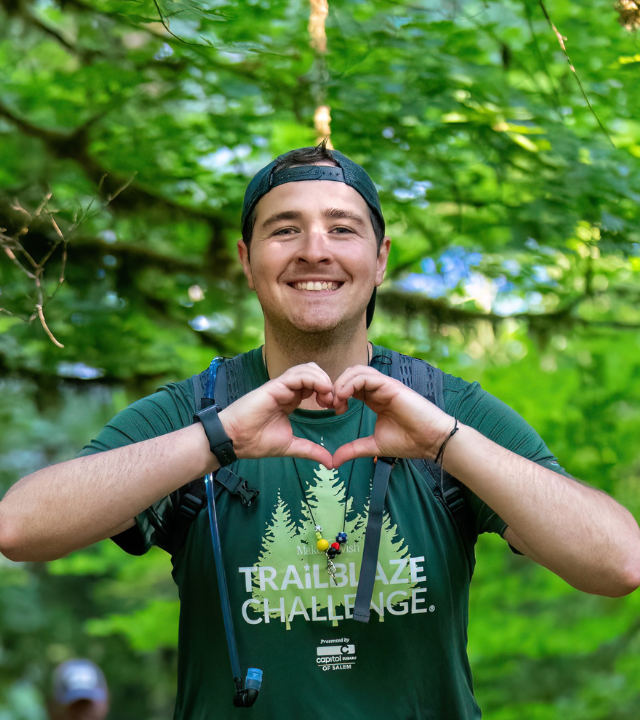 Hunter hikes the Trailblaze Challenge