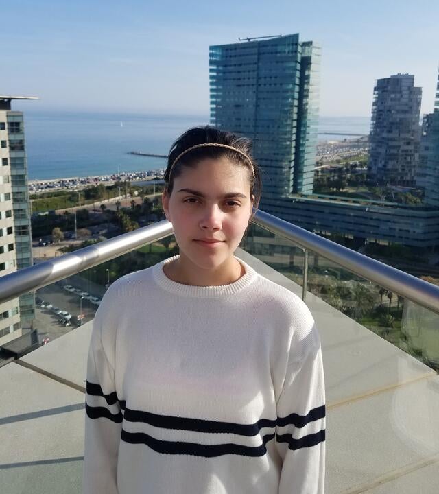 Francesca during her wish to go to Barcelona