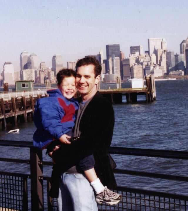 Mathew with his uncle Lucas on Mathew's wish to go to New York 