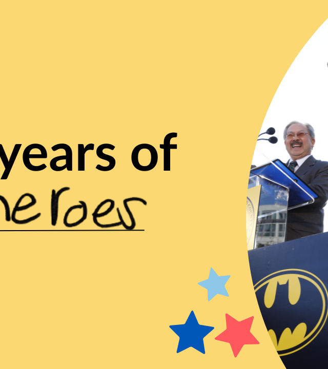 A boy with batman