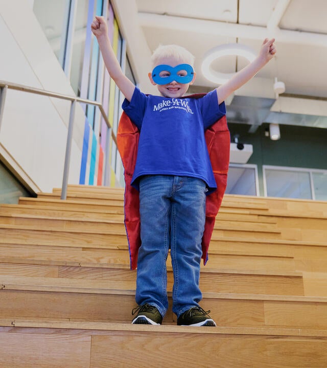 Wish Kid Granger dressed as a super hero