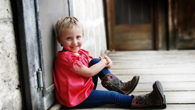 Jillie on her mini-farm