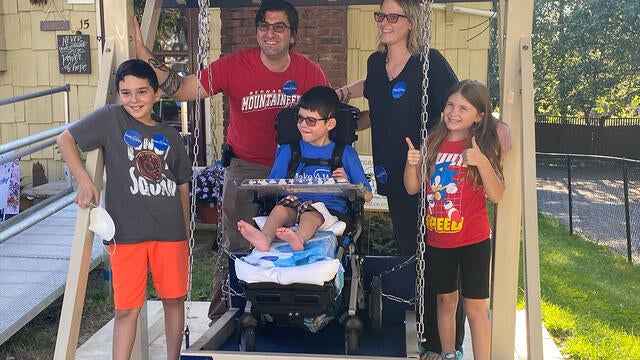 Neil's wish for a wheelchair swing