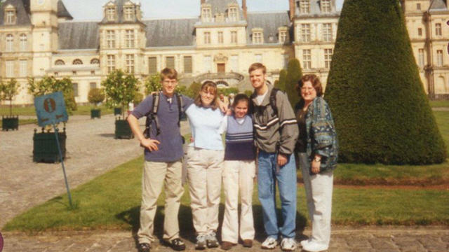 Wish kid Shelby and her family during their trip to Paris