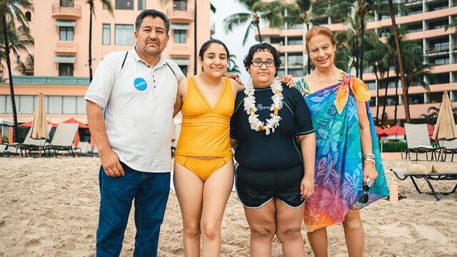 Rebekah's family with Aunty Kehau