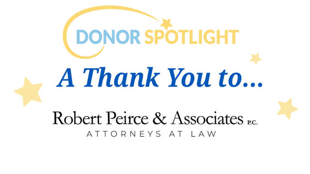 Thank you to Robert Peirce & Associates P.C. for their kind contribution.