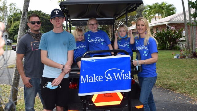Kendra's wish to have a golf cart