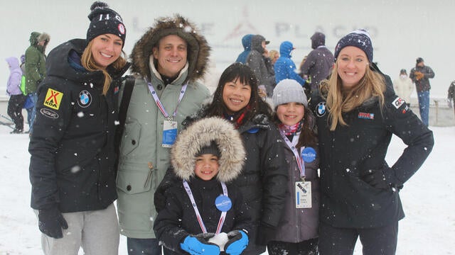 Tiago and family in the Snow