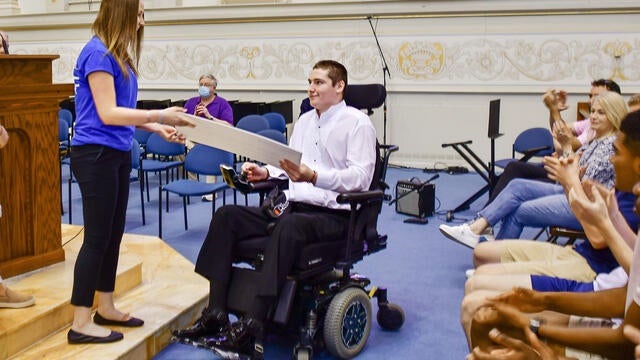 Ian receiving his wish