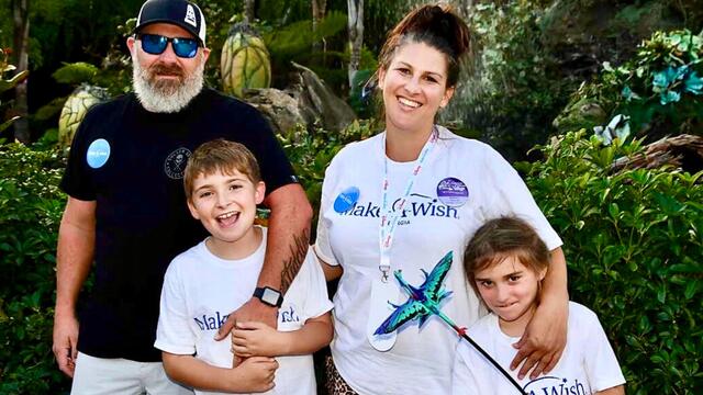 Wish kid Madeline and her family 