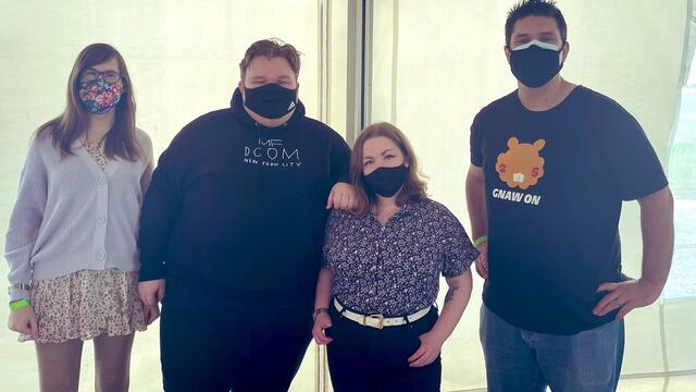 A picture of Amelia and her co-workders