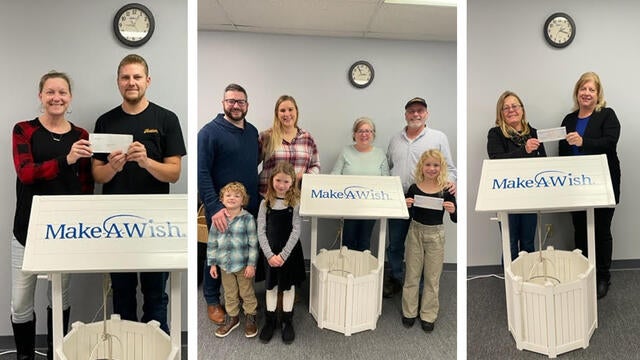 Employees of Rutter's present their donations to our Make-A-Wish York Regional Office. 