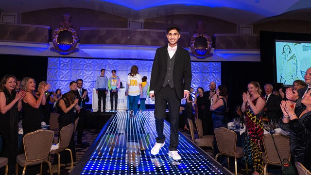 Wish kid Vivek on the runway