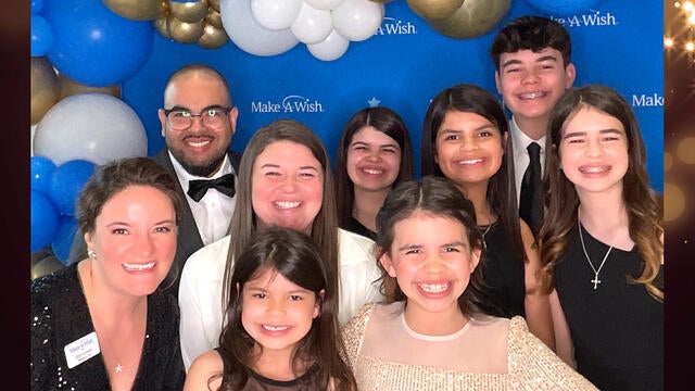 CEO Sara with a wish family at Riverbend Gala