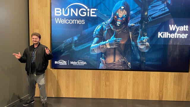 Wyatt at Bungie's Video Wall — AKWA
