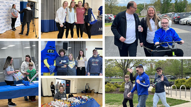 Wish kids, families, volunteers and students flock the WVU Recreational Center to support local wishes in their community.