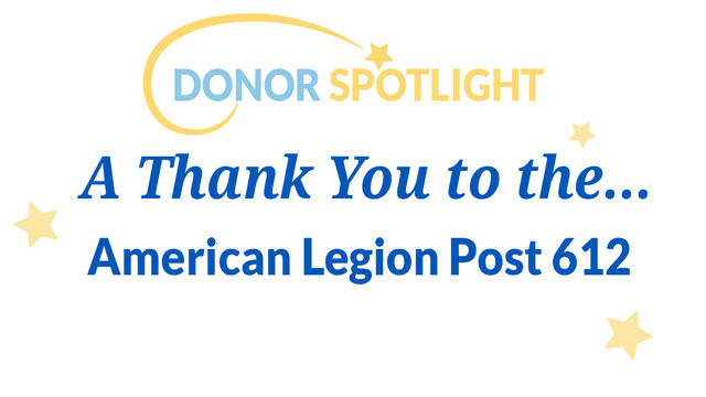 A thank you to the American Legion Post 612