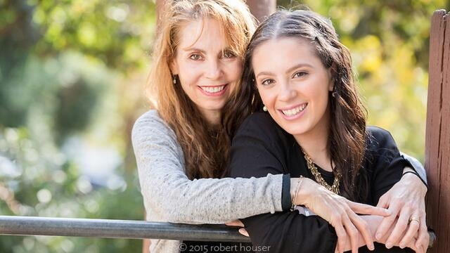 Sue and her daughter Ariel on Ariel's wish day
