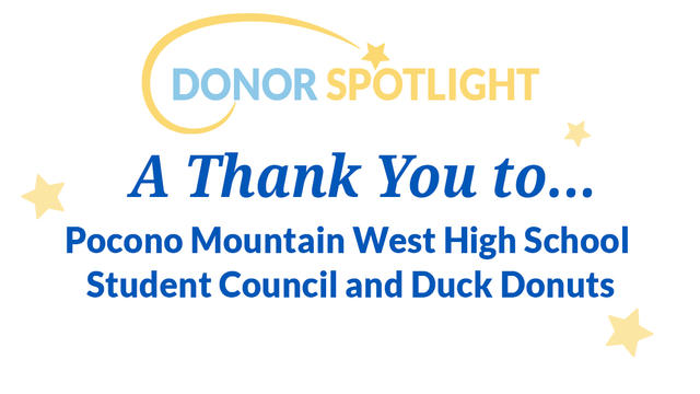 Pocono Mountain West High School Student Council and Duck Donuts 