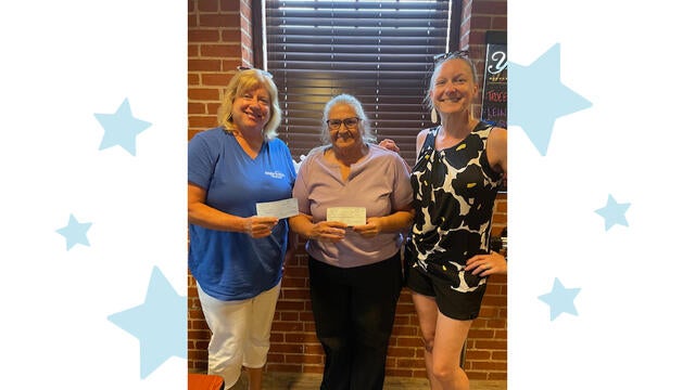 Ann Waltman, Make-A-Wish Regional Senior Director, Sherri Keller, Event Organizer and Becky Disney, Regional Development Associate.