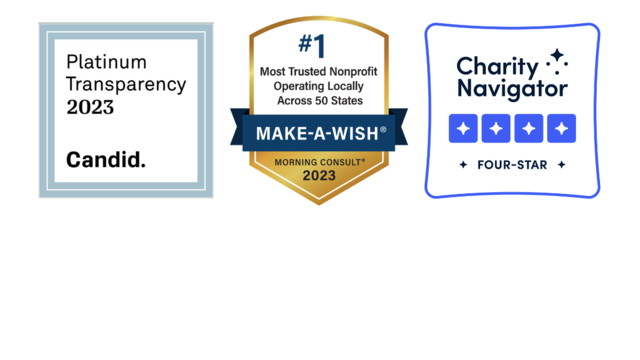 Candid charity navigator and morning consult badges