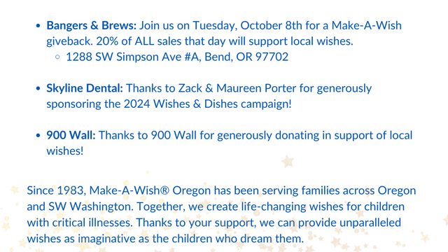 Wishes & Dishes Partners