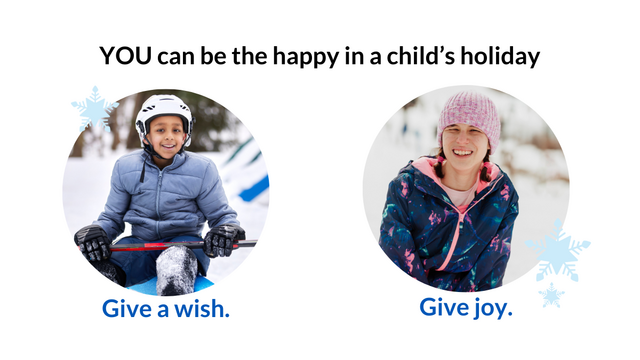 2 wish kids in the snow