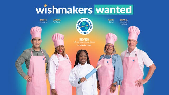 Wish kid Seven surrounded by her WishMakers