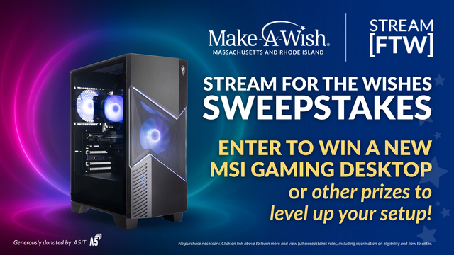 Stream For the Wishes Sweepstakes Graphic