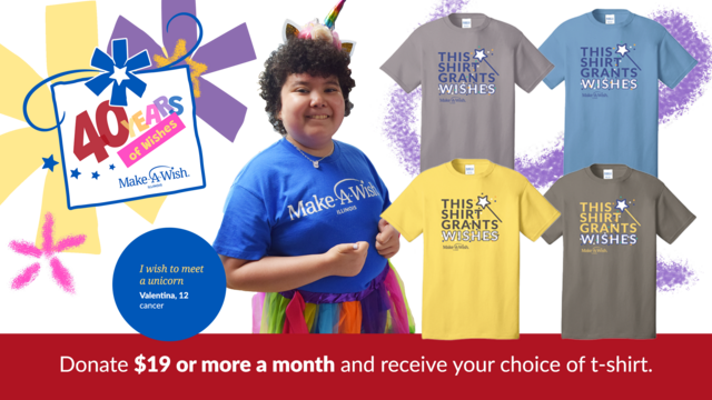 Give monthly to support wishes