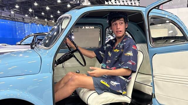 wish kid Noah at his wish to go to the detroit auto show