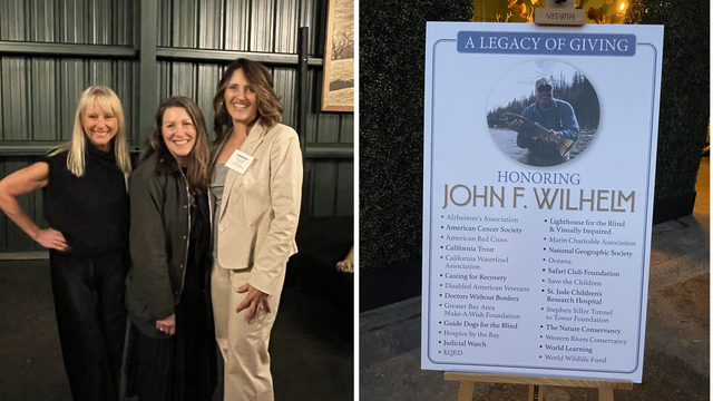 From left to right: Kimberly DesJardine,  CEO Betsy Biern, and Barbra Penaflor at the Wing & Barrel Club in Sonoma earlier this year
