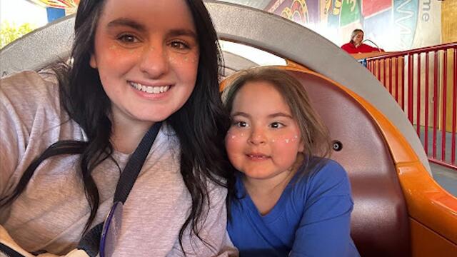 Laney and Mom on a ride!