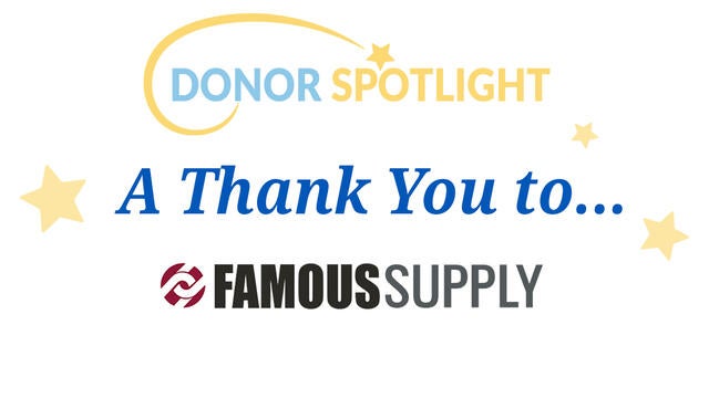 A thank you to Famous Supply